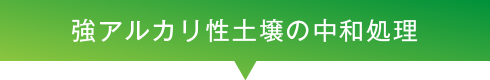 強アルカリ性土壌の中和処理
